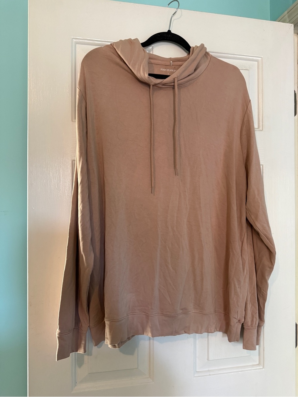 Posh Peanut Men's Crewneck Hoodie in Tan Taupe
